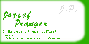 jozsef pranger business card